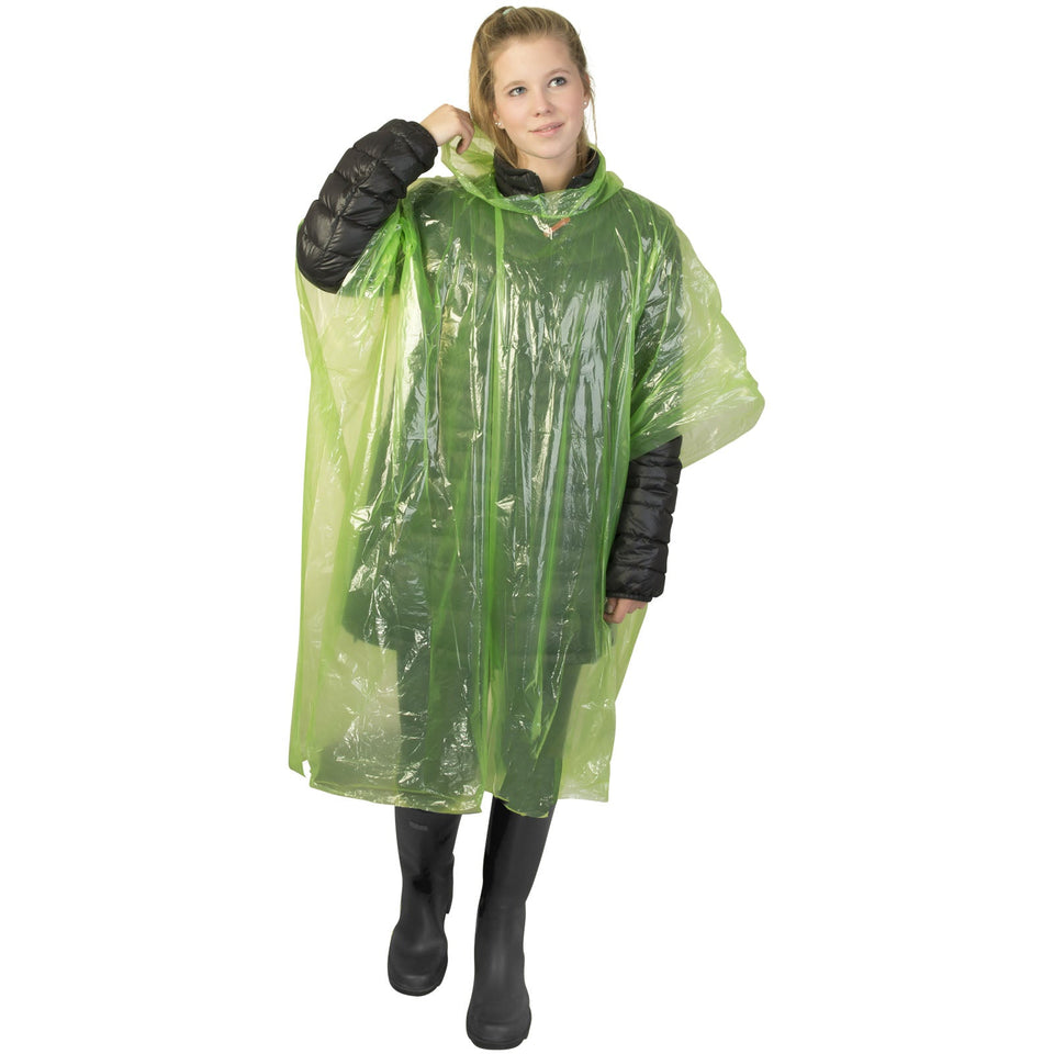 Poncho impermeabile monouso in materiale riciclato certificato GRS con custodia Mayan personalizzato con logo - Pubblienne