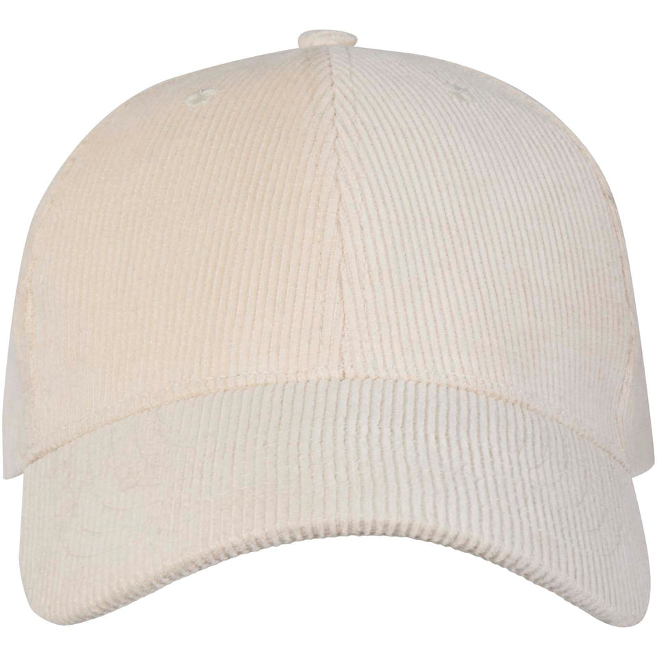 Cappello in velluto a coste a 6 pannelli in tessuto riciclato Hutton personalizzato con logo - Pubblienne