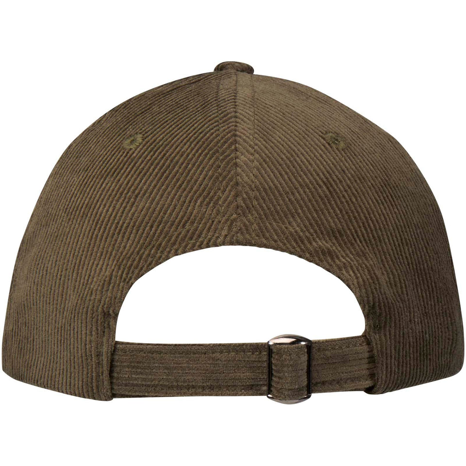 Cappello in velluto a coste a 6 pannelli in tessuto riciclato Hutton personalizzato con logo - Pubblienne