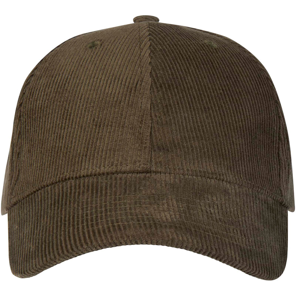 Cappello in velluto a coste a 6 pannelli in tessuto riciclato Hutton personalizzato con logo - Pubblienne