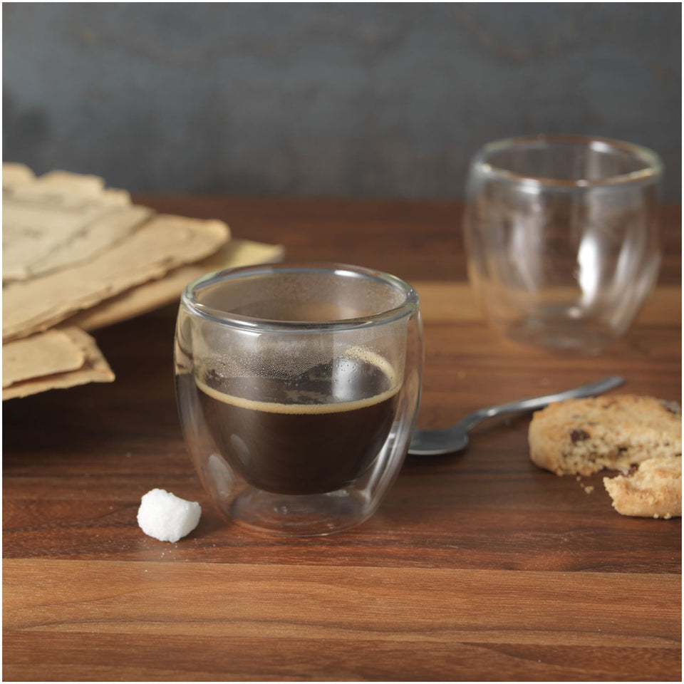 Set da 2 tazze in vetro per espresso Boda personalizzato con logo - Pubblienne