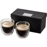 Set da 2 tazze in vetro per espresso Boda personalizzato con logo - Pubblienne