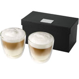 Set da 2 tazze in vetro per caffè Boda personalizzato con logo - Pubblienne