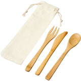 Set di posate Celuk in bambù personalizzato con logo - Pubblienne