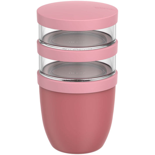 Portavivande composto da 3 pezzi da 500 ml + 2 da 200 ml Mepal Ellipse personalizzato con logo - Pubblienne