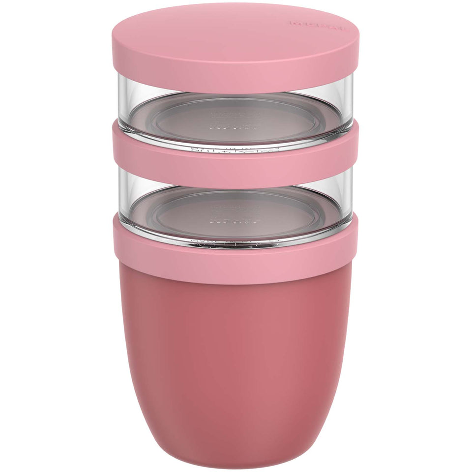 Portavivande composto da 3 pezzi da 500 ml + 2 da 200 ml Mepal Ellipse personalizzato con logo - Pubblienne