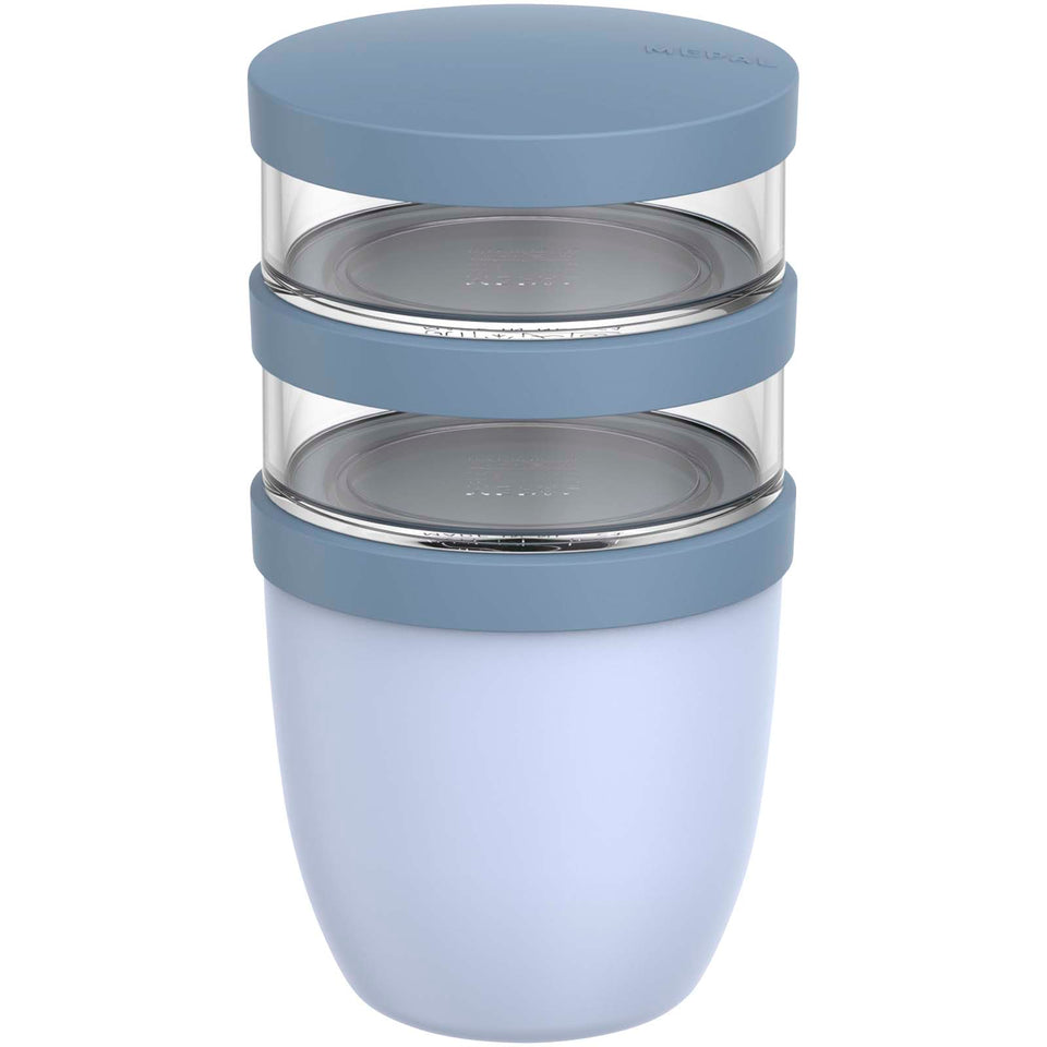 Portavivande composto da 3 pezzi da 500 ml + 2 da 200 ml Mepal Ellipse personalizzato con logo - Pubblienne