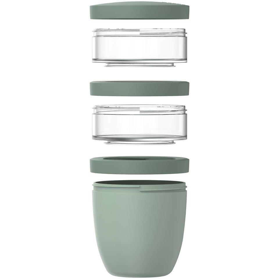Portavivande composto da 3 pezzi da 500 ml + 2 da 200 ml Mepal Ellipse personalizzato con logo - Pubblienne