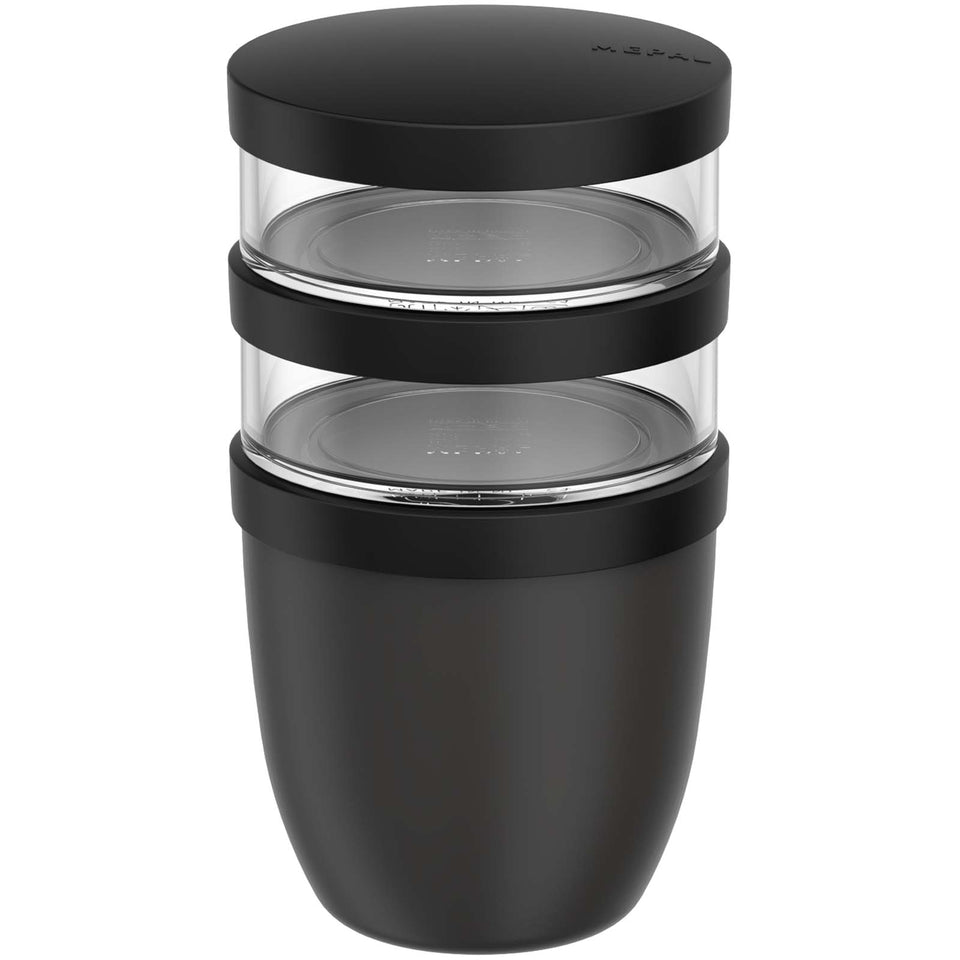 Portavivande composto da 3 pezzi da 500 ml + 2 da 200 ml Mepal Ellipse personalizzato con logo - Pubblienne