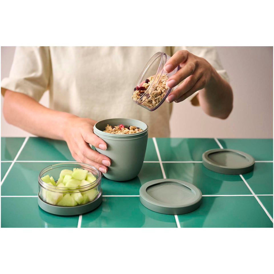 Portavivande composto da 3 pezzi da 500 ml + 2 da 200 ml Mepal Ellipse personalizzato con logo - Pubblienne