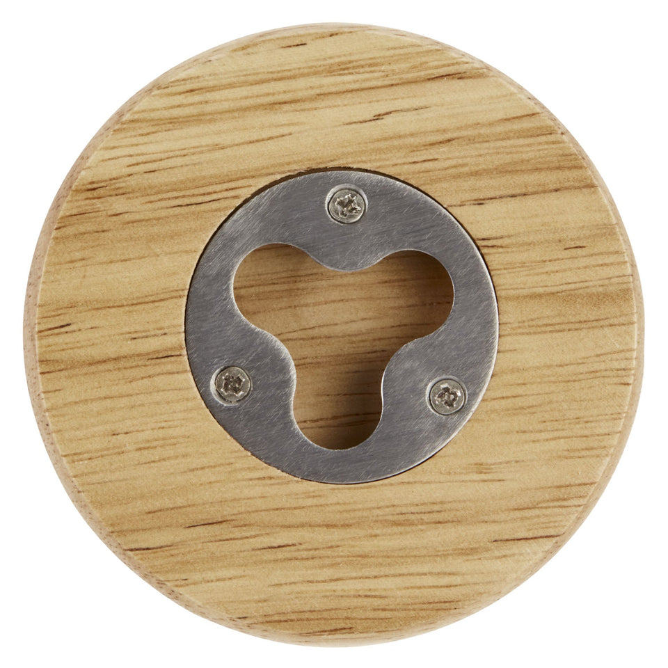 Sottobicchiere in legno con apribottiglie Scoll personalizzato con logo - Pubblienne