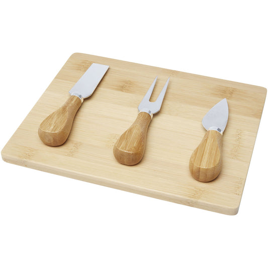 Tagliere e accessori per formaggio Ement in bambù personalizzato con logo - Pubblienne