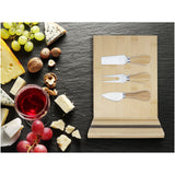 Tagliere e utensili Mancheg magnetici per formaggio in bambù personalizzato con logo - Pubblienne