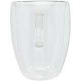 Set di 2 tazze in vetro a doppia parete da 350 ml con sottobicchiere in bambù Manti personalizzato con logo - Pubblienne