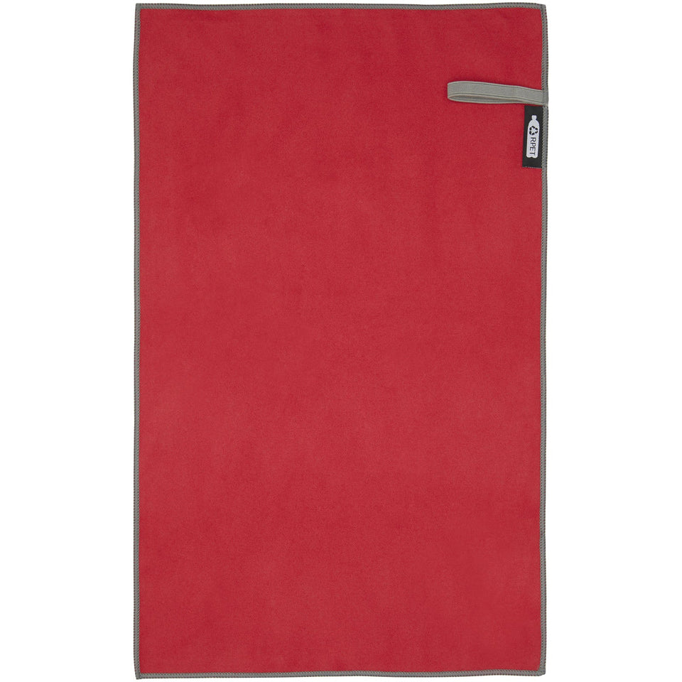 Asciugamano ultraleggero ad asciugatura rapida certificato GRS 30 x 50 cm Pieter personalizzato con logo - Pubblienne