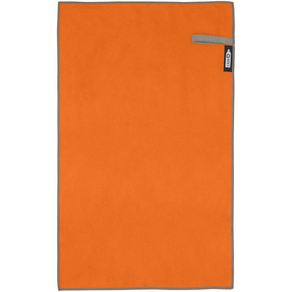 Asciugamano ultraleggero ad asciugatura rapida certificato GRS 30 x 50 cm Pieter personalizzato con logo - Pubblienne