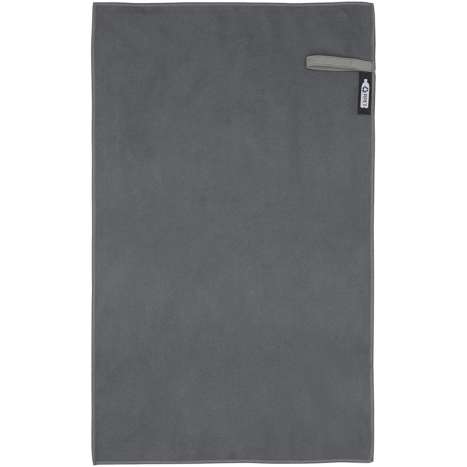 Asciugamano ultraleggero ad asciugatura rapida certificato GRS 30 x 50 cm Pieter personalizzato con logo - Pubblienne