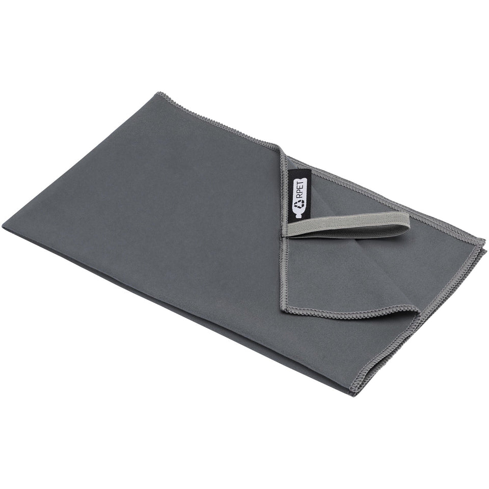 Asciugamano ultraleggero ad asciugatura rapida certificato GRS 30 x 50 cm Pieter personalizzato con logo - Pubblienne