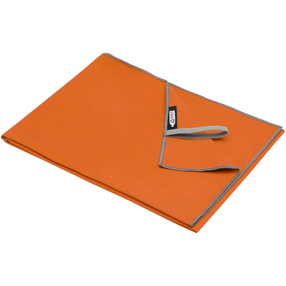 Asciugamano ultraleggero ad asciugatura rapida certificato GRS 50 x 100 cm Pieter personalizzato con logo - Pubblienne