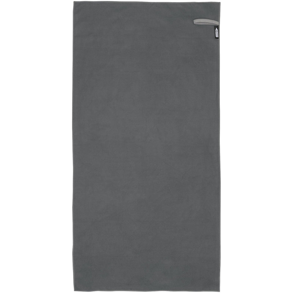 Asciugamano ultraleggero ad asciugatura rapida certificato GRS 50 x 100 cm Pieter personalizzato con logo - Pubblienne