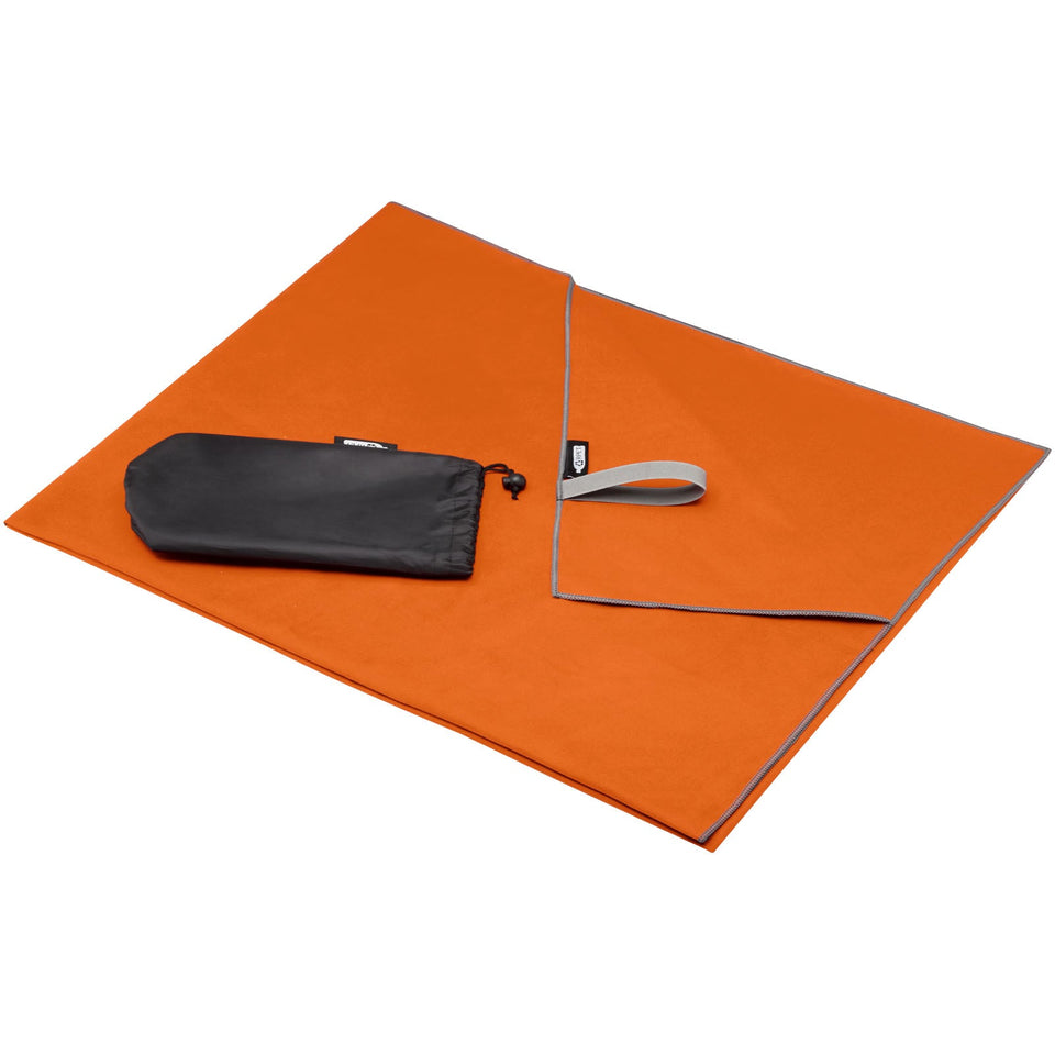 Asciugamano ultraleggero ad asciugatura rapida certificato GRS 100 x 180 cm Pieter personalizzato con logo - Pubblienne