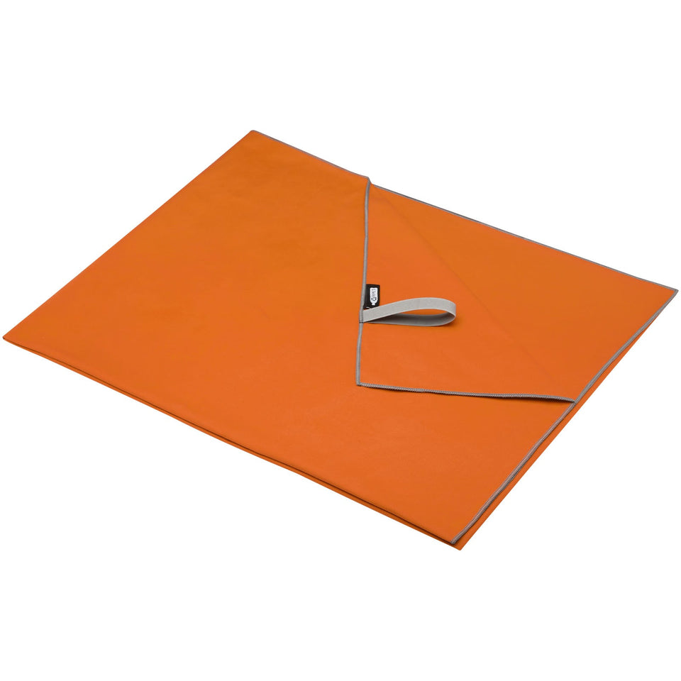 Asciugamano ultraleggero ad asciugatura rapida certificato GRS 100 x 180 cm Pieter personalizzato con logo - Pubblienne