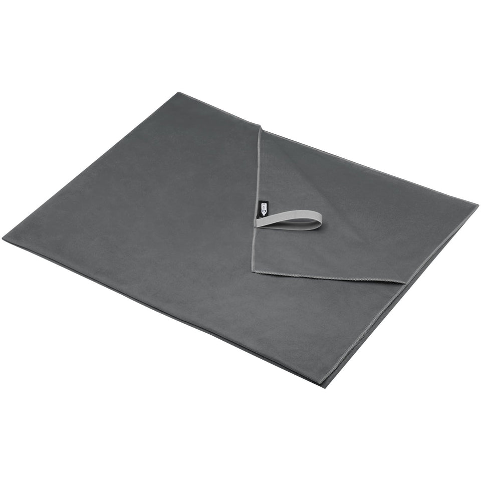 Asciugamano ultraleggero ad asciugatura rapida certificato GRS 100 x 180 cm Pieter personalizzato con logo - Pubblienne