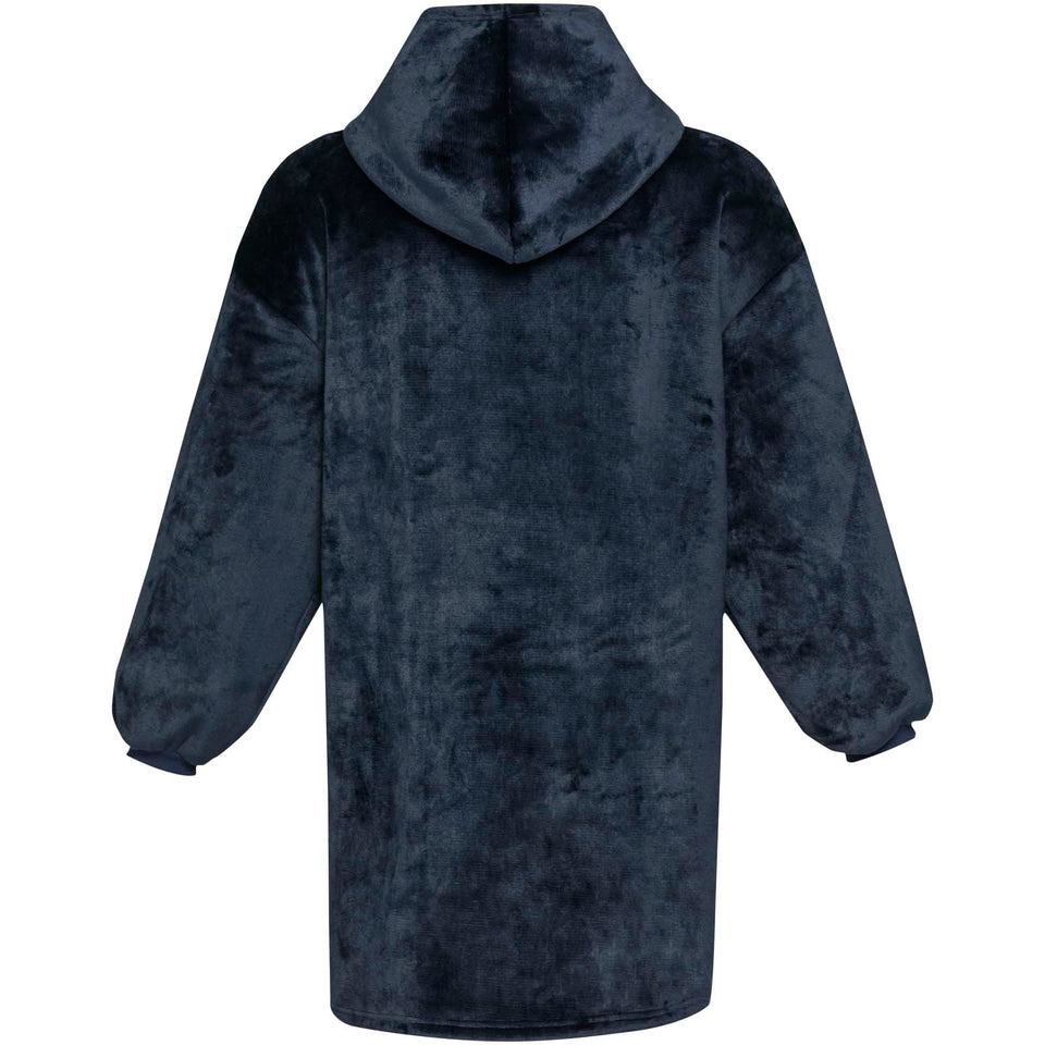 Coperta con cappuccio in tessuto certificato GRS Denali personalizzato con logo - Pubblienne
