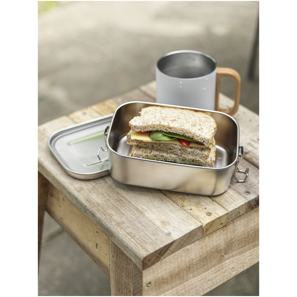 Portavivande in acciaio inossidabile riciclato Titan da 750 ml personalizzato con logo - Pubblienne