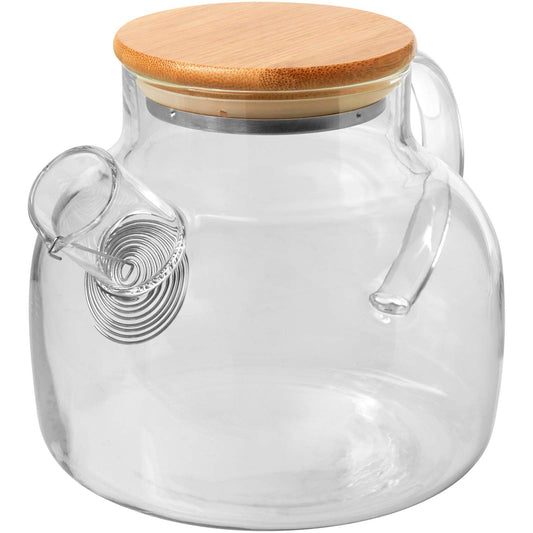 Teiera con colino e coperchio in bambù Zen personalizzato con logo - Pubblienne