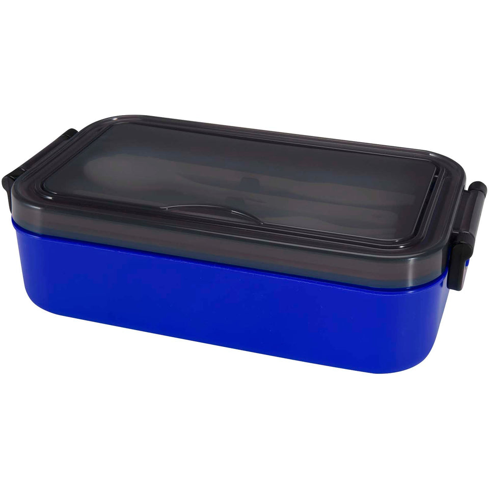Portavivande con set di posate Snappy da 1000 ml personalizzato con logo - Pubblienne