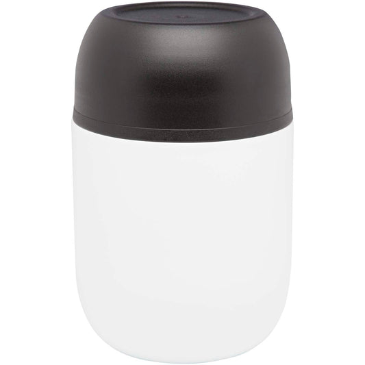 Portavivande in acciaio inossidabile riciclato a doppia parete da 480 ml con cucchiaio pieghevole Supo personalizzato con logo - Pubblienne