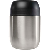 Portavivande in acciaio inossidabile riciclato a doppia parete da 480 ml con cucchiaio pieghevole Supo personalizzato con logo - Pubblienne