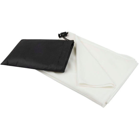 Asciugamano sportivo in PET riciclato 50 x 100 cm Lucas personalizzato con logo - Pubblienne