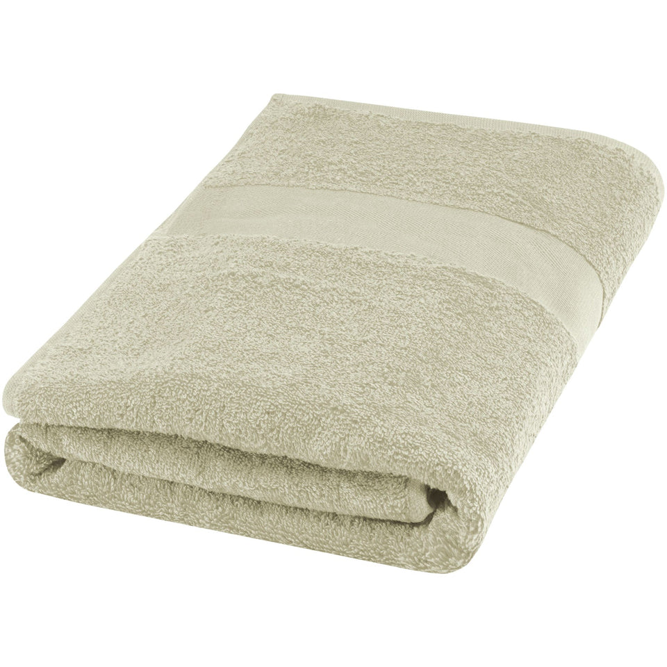 Asciugamano 70 x 140 cm in cotone da 450 g/m² Amelia personalizzato con logo - Pubblienne