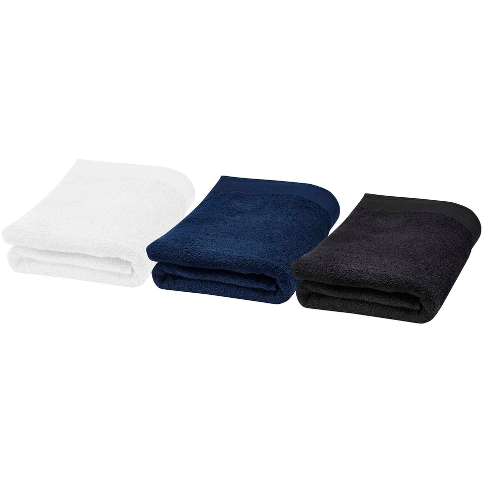 Asciugamano 50 x 100 cm in cotone da 550 g/m² Nora personalizzato con logo - Pubblienne