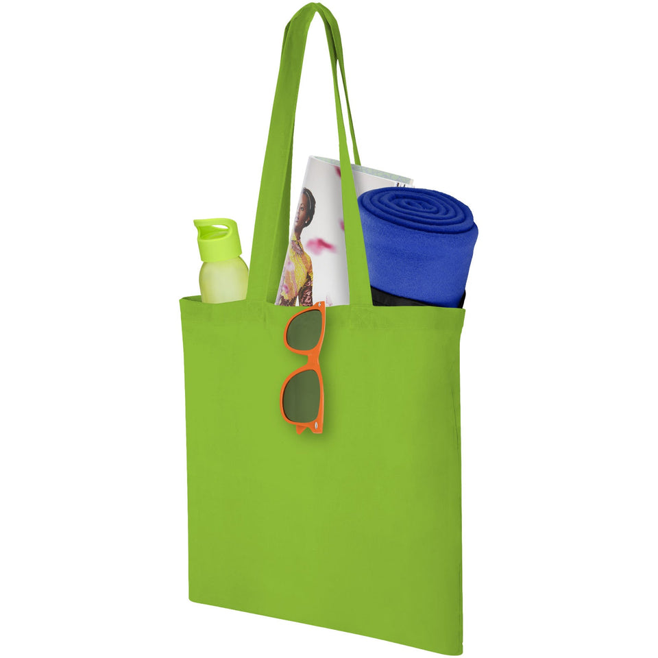 Shopper in cotone 100 g/m² Carolina - 7L personalizzato con logo - Pubblienne