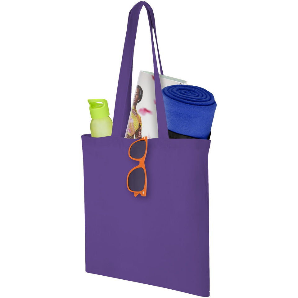 Shopper in cotone 100 g/m² Carolina - 7L personalizzato con logo - Pubblienne