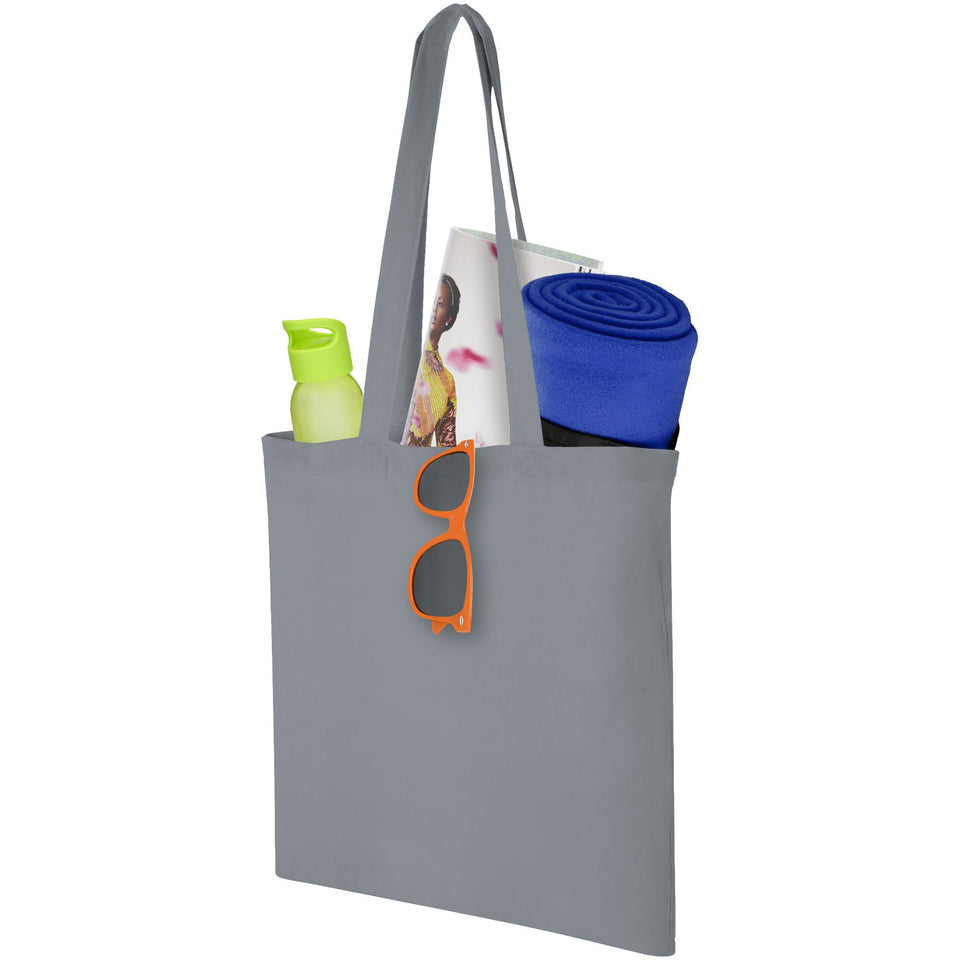 Shopper in cotone 100 g/m² Carolina - 7L personalizzato con logo - Pubblienne