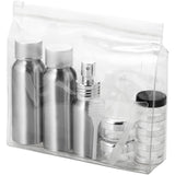 Set di flaconi da viaggio in alluminio Traveler approvati dalle compagnie aeree personalizzato con logo - Pubblienne