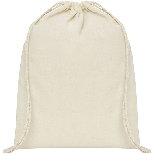 Sacca in cotone 100 g/m² con coulisse Oregon - 5L personalizzato con logo - Pubblienne