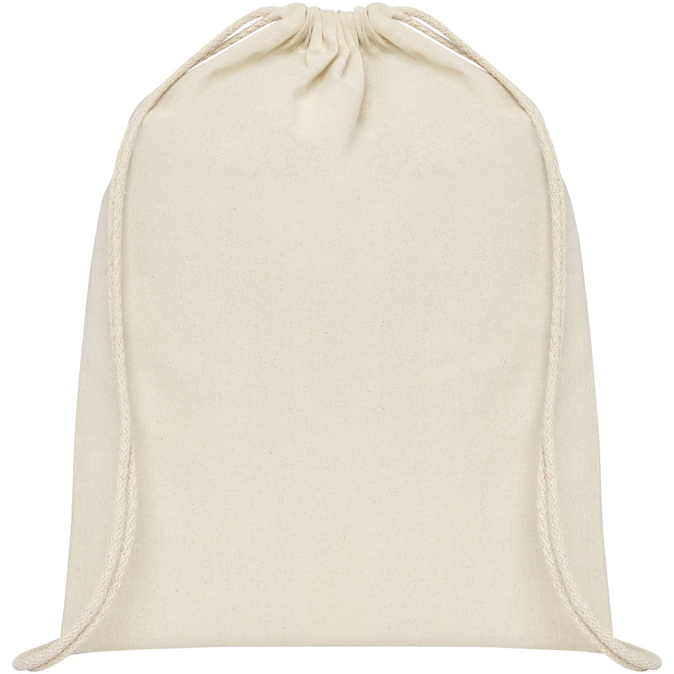 Sacca in cotone 100 g/m² con coulisse Oregon - 5L personalizzato con logo - Pubblienne