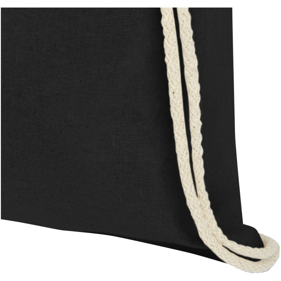 Sacca in cotone 100 g/m² con coulisse Oregon - 5L personalizzato con logo - Pubblienne