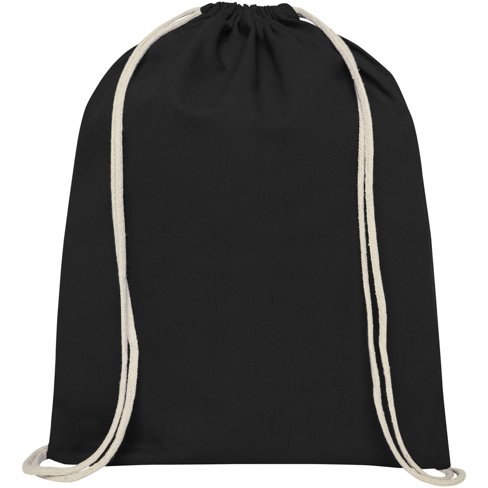Sacca in cotone 100 g/m² con coulisse Oregon - 5L personalizzato con logo - Pubblienne