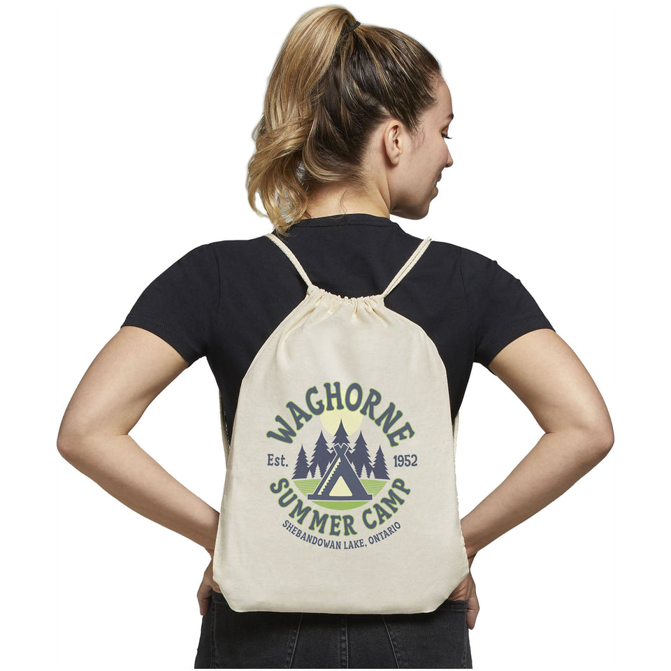 Sacca in cotone 100 g/m² con coulisse Oregon - 5L personalizzato con logo - Pubblienne