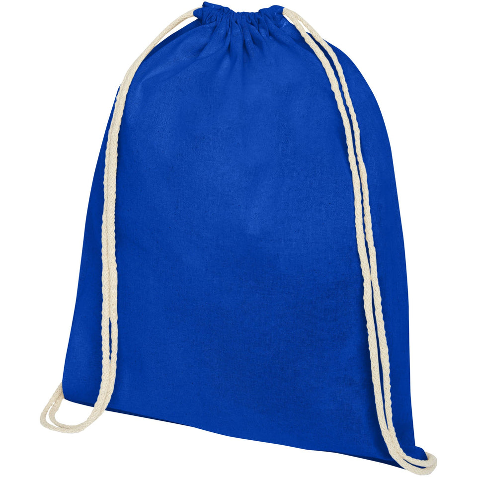 Sacca in cotone 100 g/m² con coulisse Oregon - 5L personalizzato con logo - Pubblienne