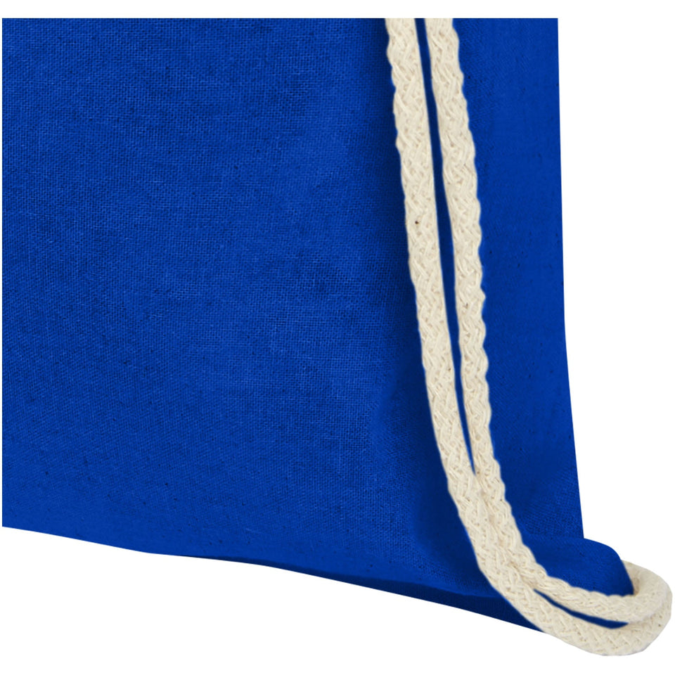 Sacca in cotone 100 g/m² con coulisse Oregon - 5L personalizzato con logo - Pubblienne