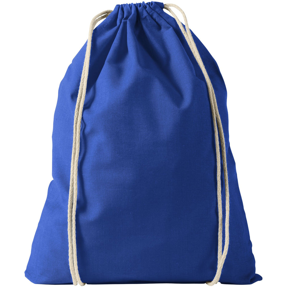 Sacca in cotone 100 g/m² con coulisse Oregon - 5L personalizzato con logo - Pubblienne
