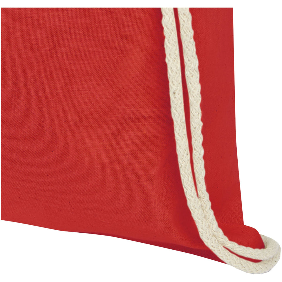 Sacca in cotone 100 g/m² con coulisse Oregon - 5L personalizzato con logo - Pubblienne