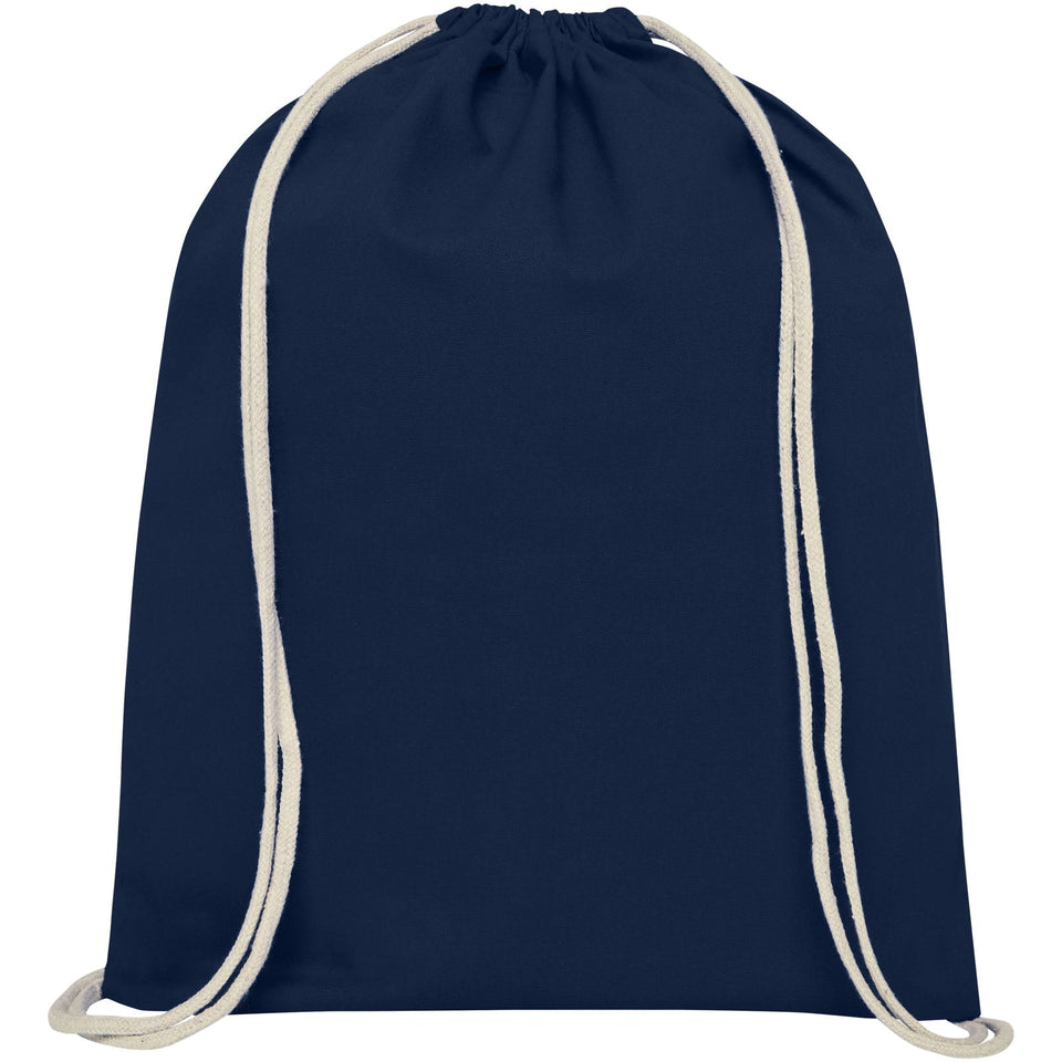 Sacca in cotone 100 g/m² con coulisse Oregon - 5L personalizzato con logo - Pubblienne